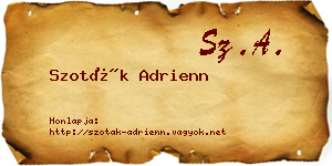 Szoták Adrienn névjegykártya